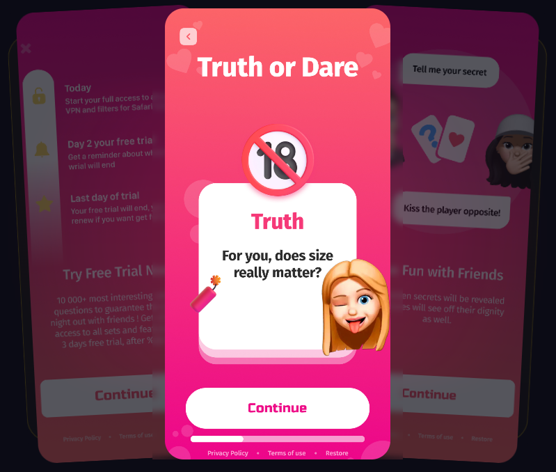 Truth or Dare app preview